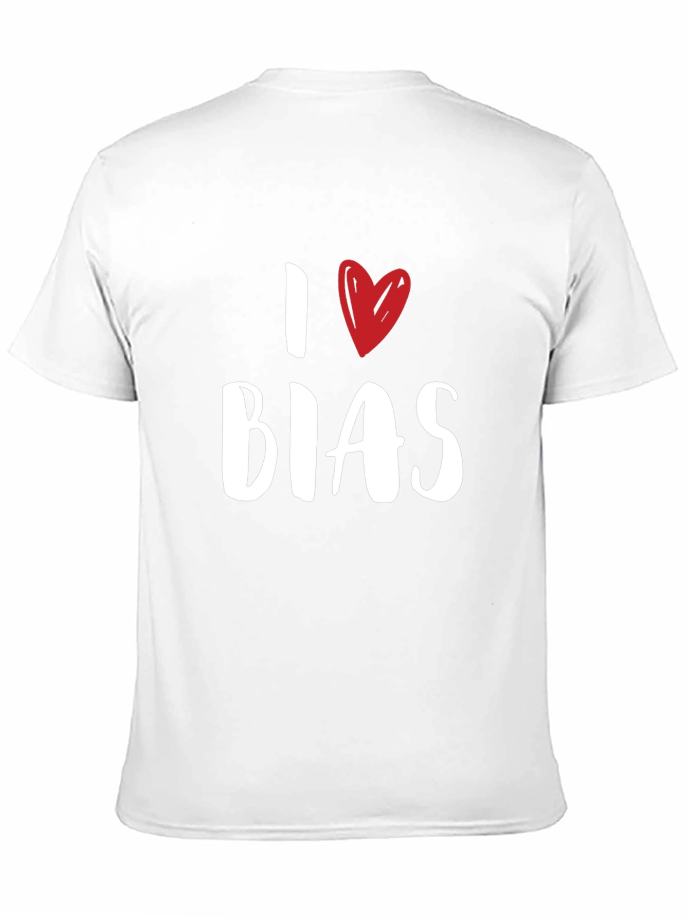 Black I Heart Bias Graphic Tee - Trendy Casual Top view 11