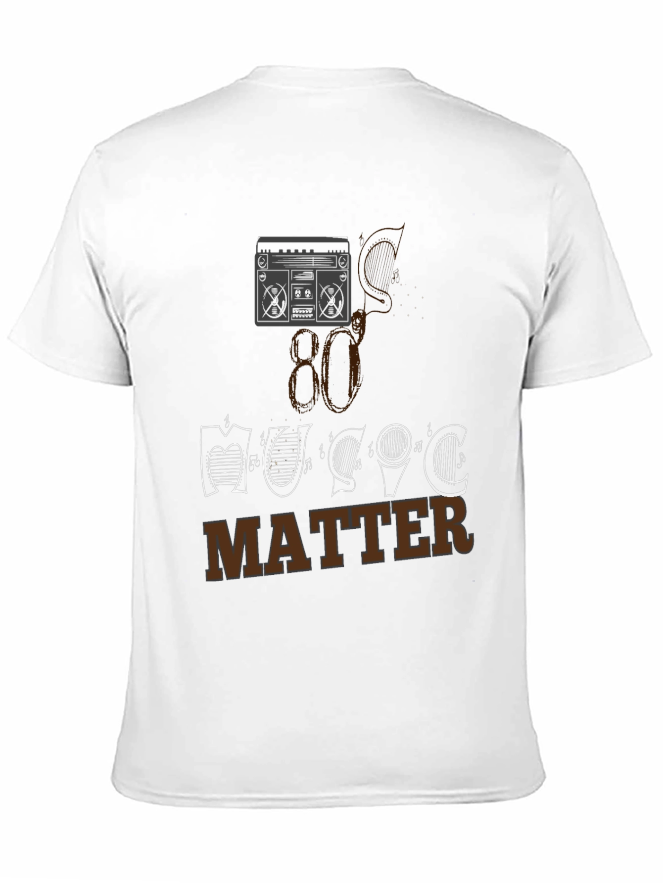 Black 80's Music Matters Graphic Tee view 11