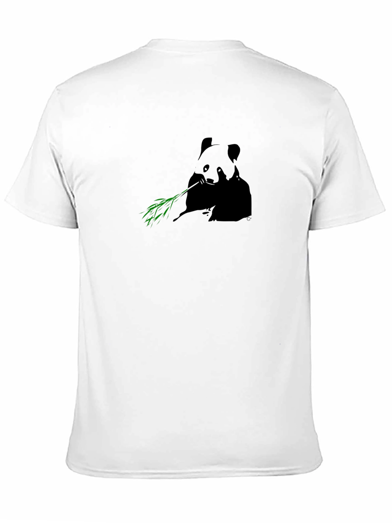Black Panda Bamboo Graphic Tee - Black Casual T-Shirt view 11