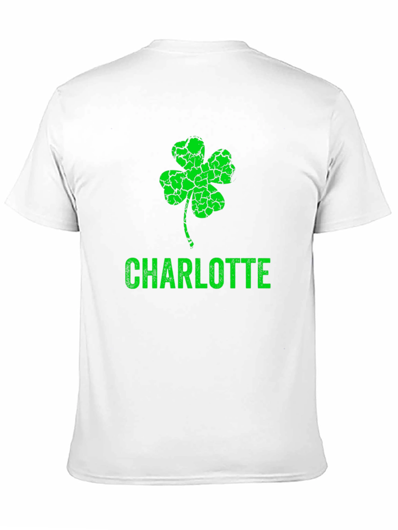 Black St. Patrick's Day Charlotte Shamrock T-Shirt view 11