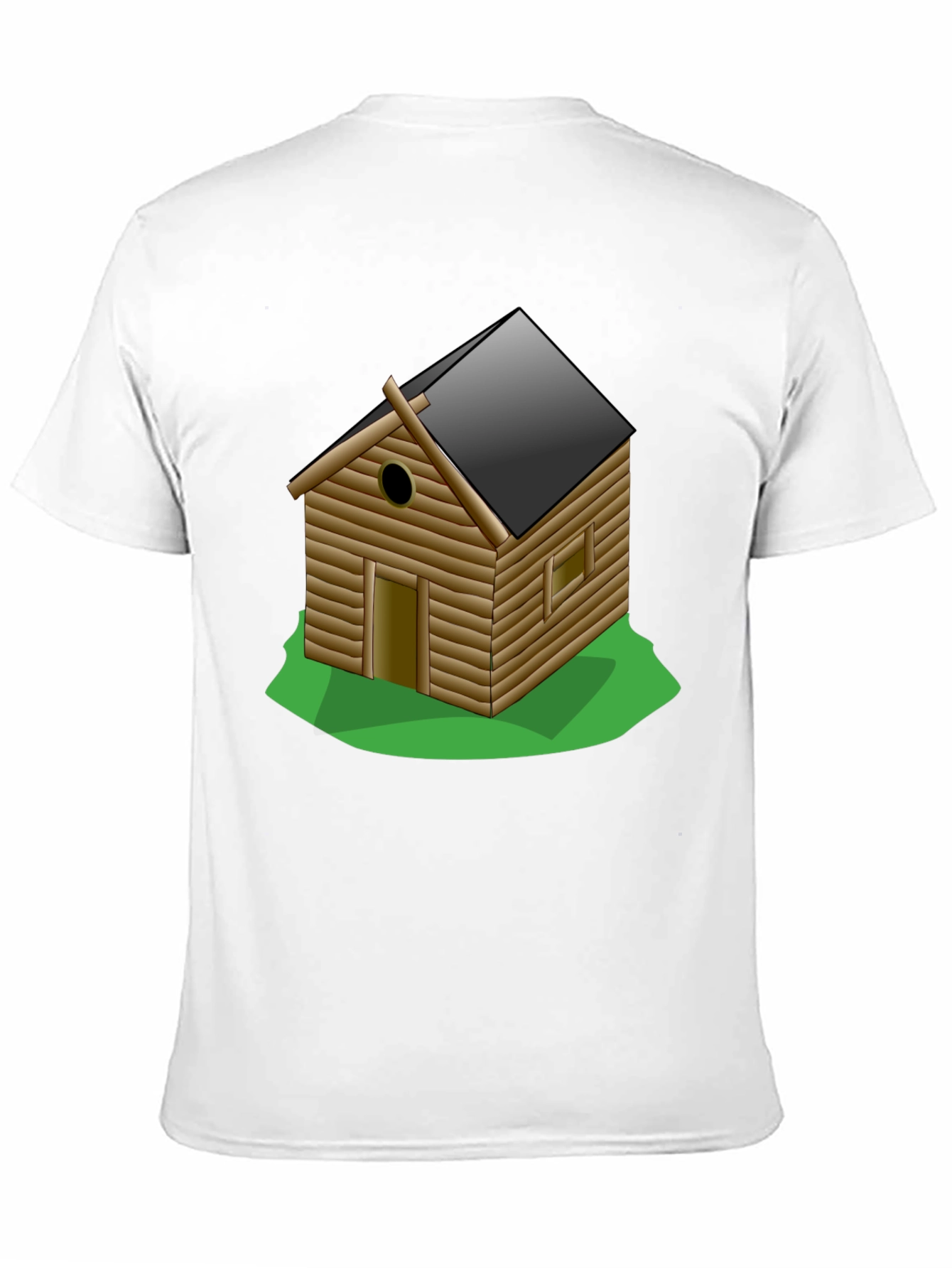 Black Log Cabin Graphic Tee - Novelty T-Shirt view 11