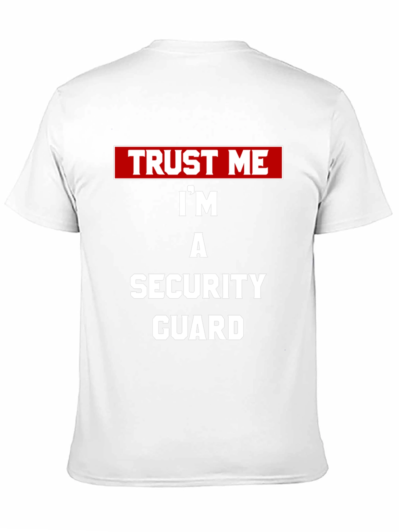 Black Trust Me Security Guard Tee - Black Novelty T-Shirt view 11
