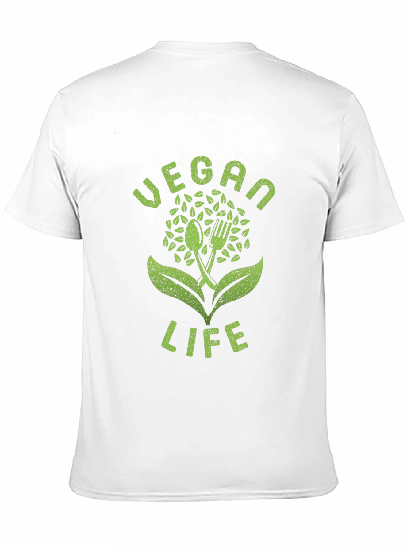 Vegan Life Graphic Tee - Black Cotton T-Shirt - 11