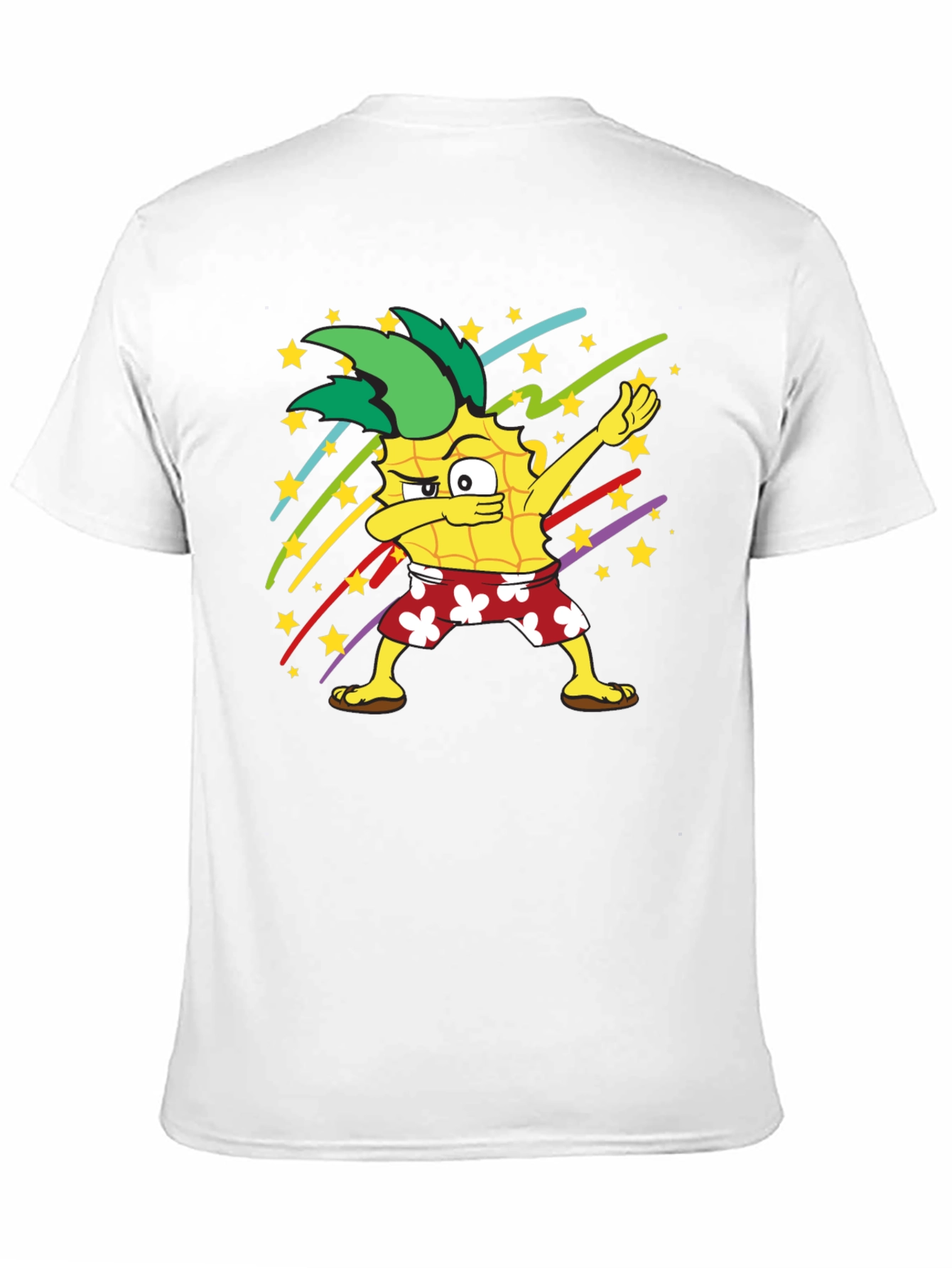 Black Dabbing Pineapple Graphic T-Shirt - Fun Summer Style view 11