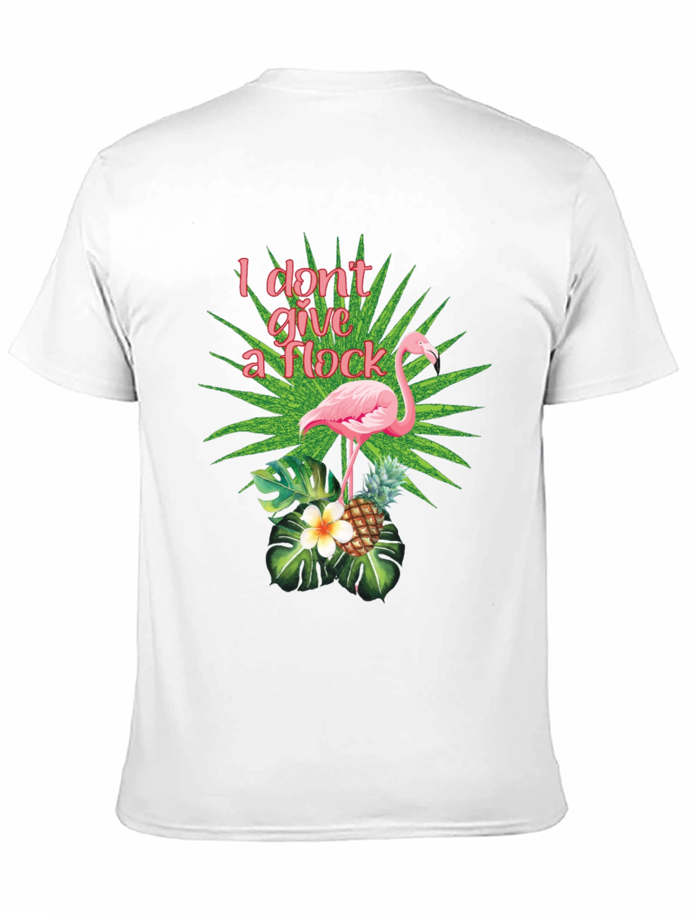 Black Tropical Flamingo T-Shirt - I Don't Give a Flock view 11
