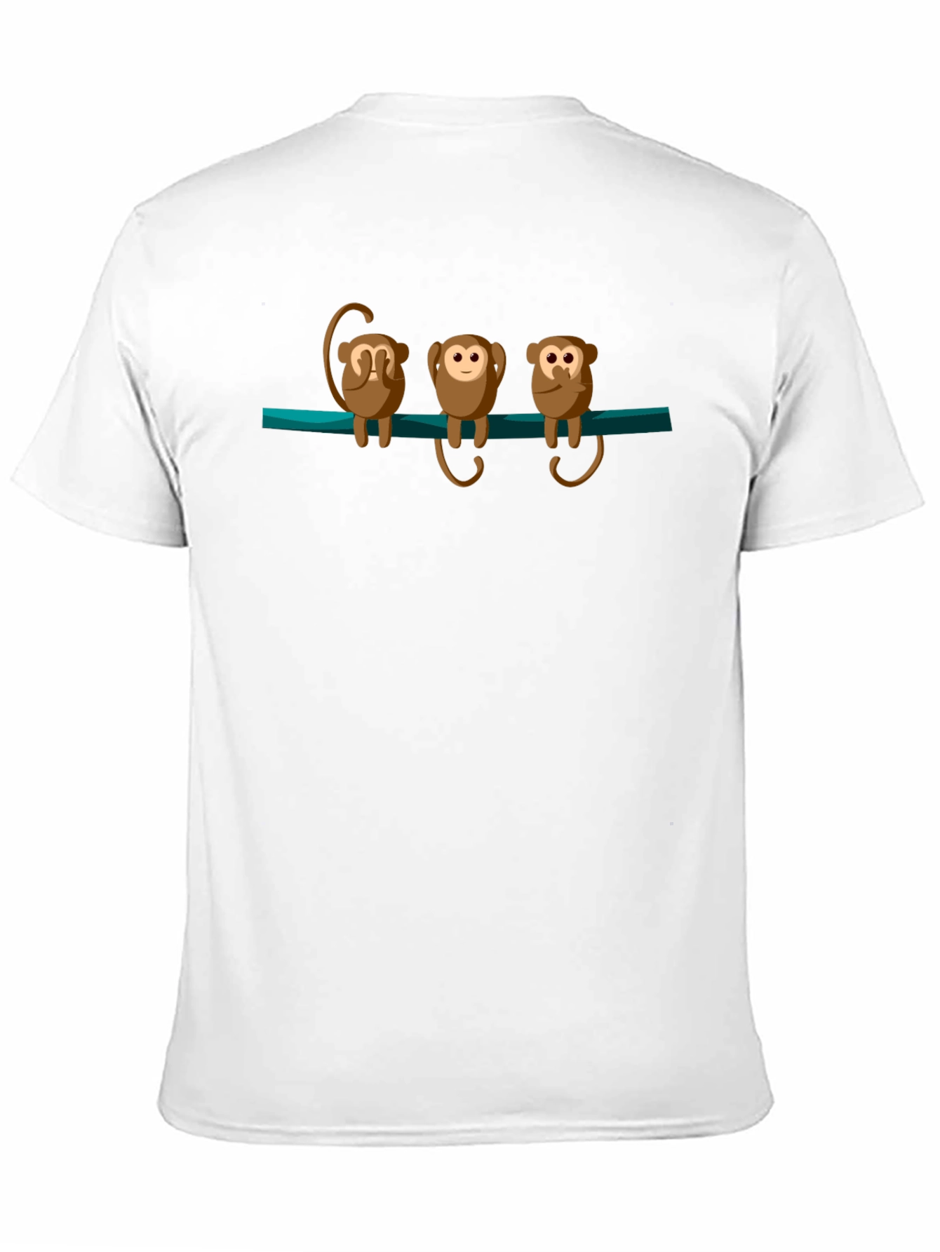 Black Hear, See, Speak No Evil Monkey Graphic Tee view 11