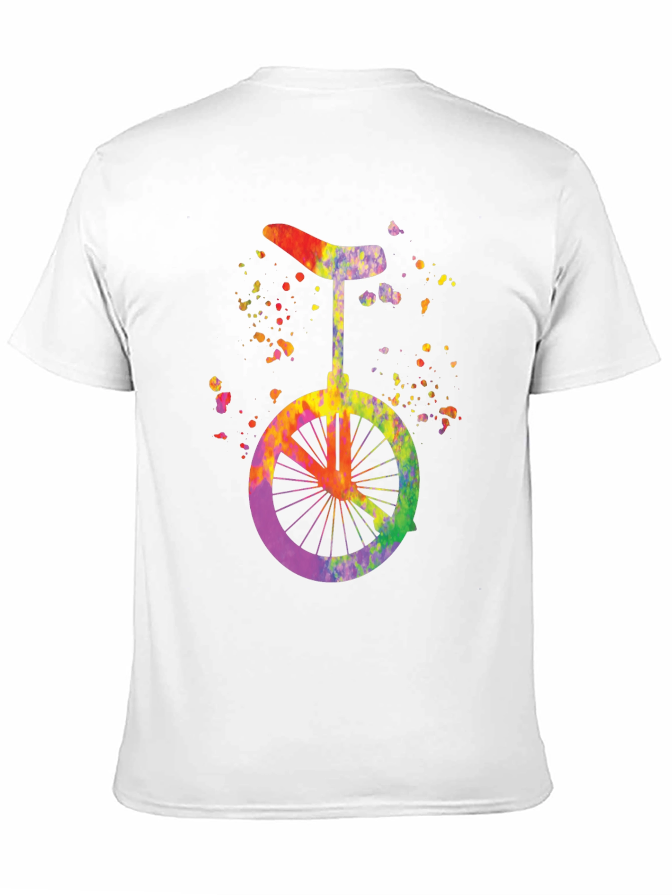 Black Watercolor Unicycle Graphic T-Shirt - Black view 11