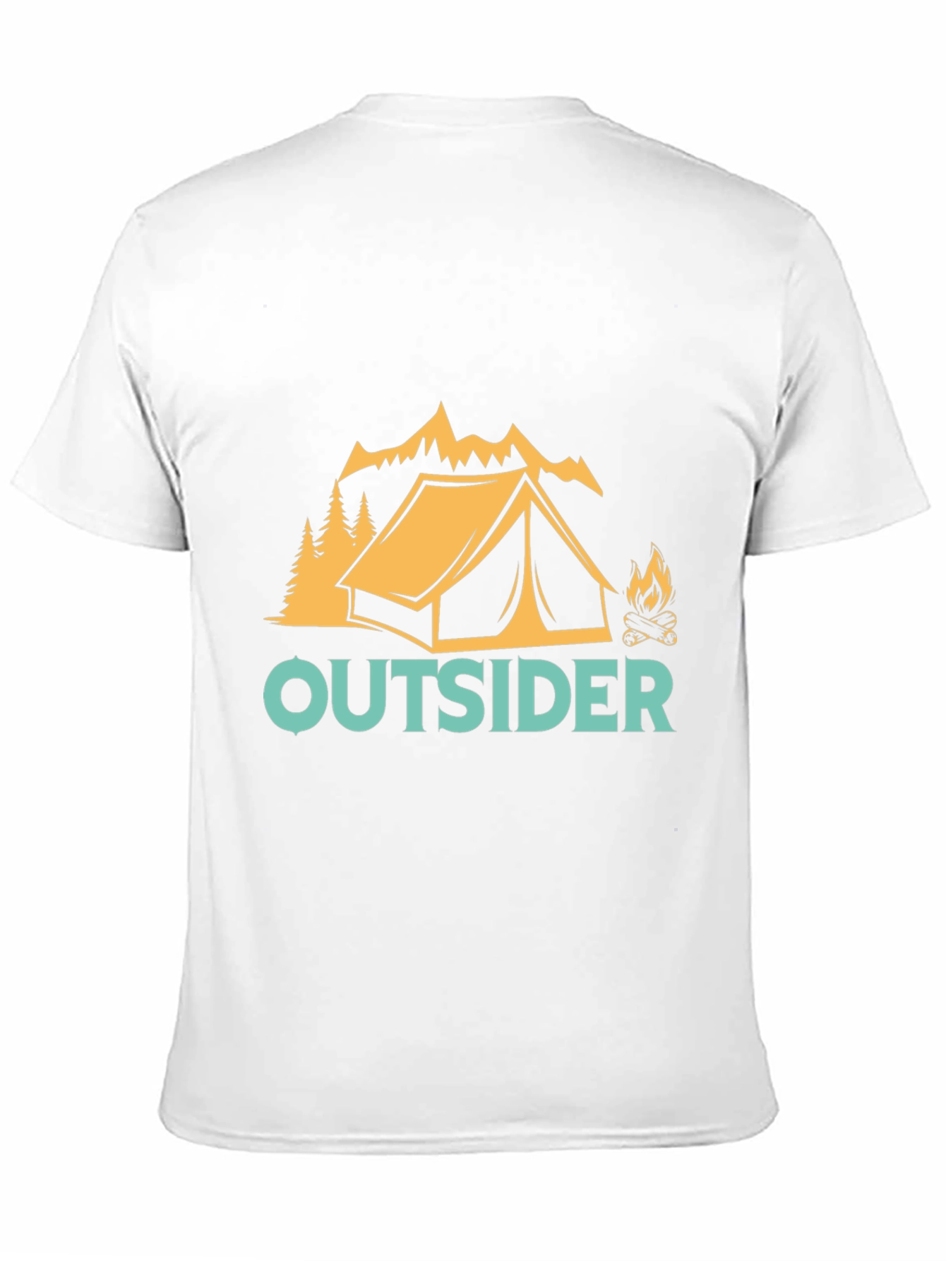 Black Outsider Camping Graphic Tee view 11