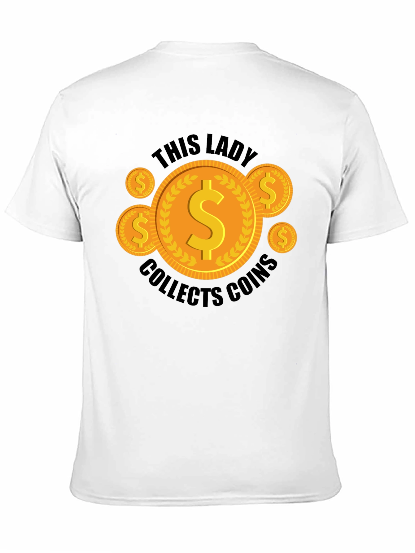Black This Lady Collects Coins Graphic Tee view 11