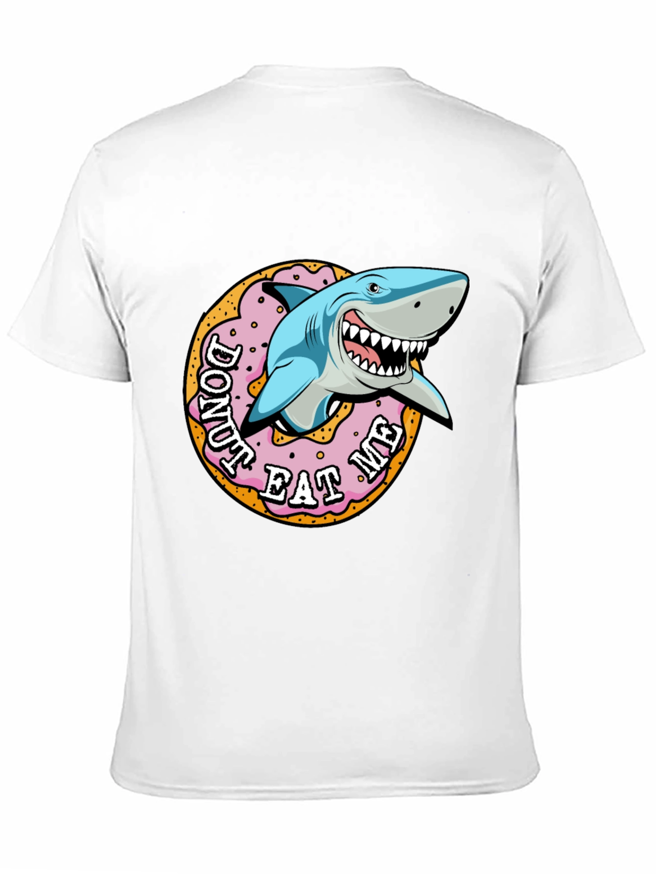 Black Donut Eat Me Shark Graphic Tee view 11