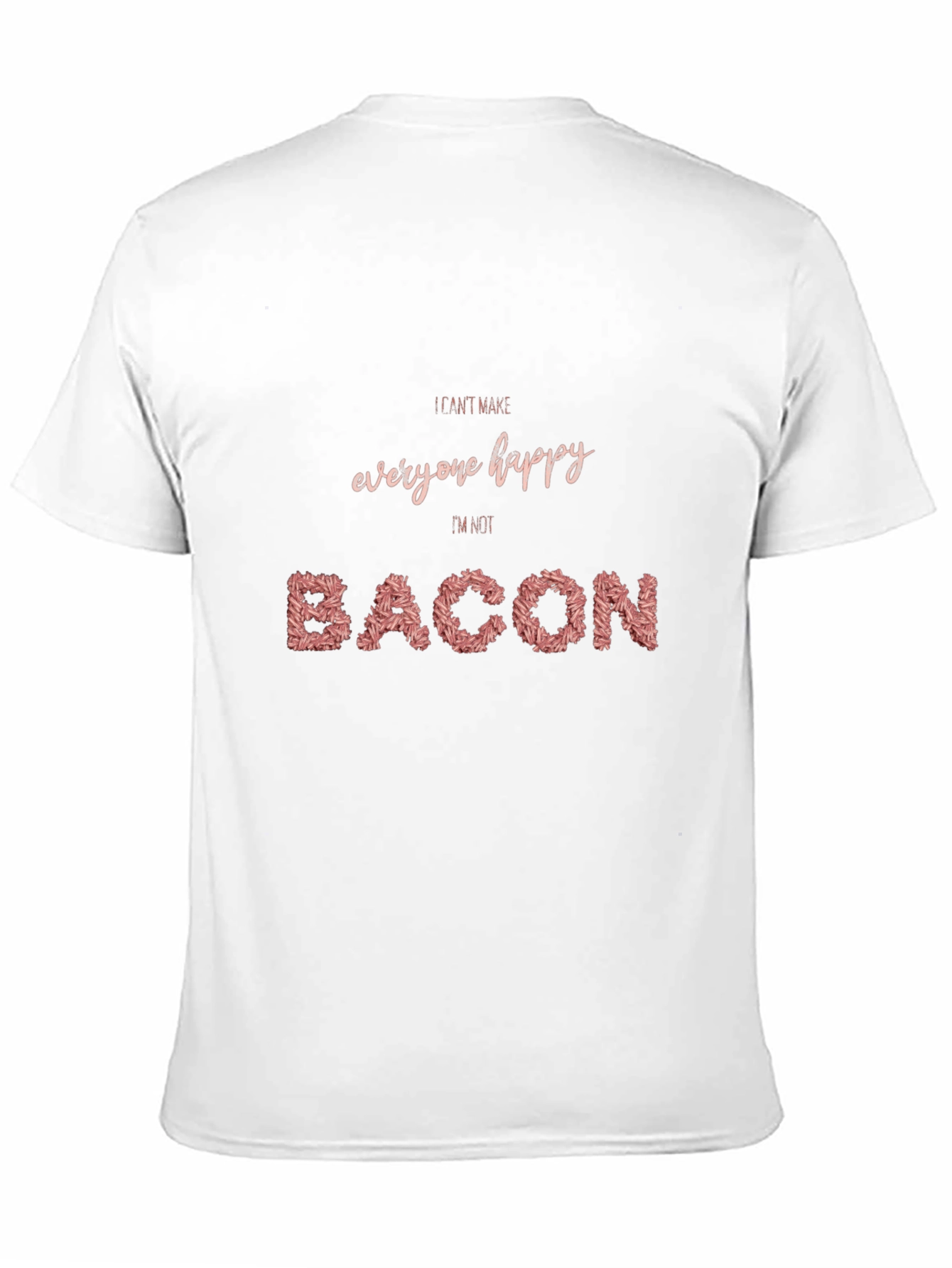 Black Funny Bacon Graphic T-Shirt - I Can't Make Everyone Happy view 11