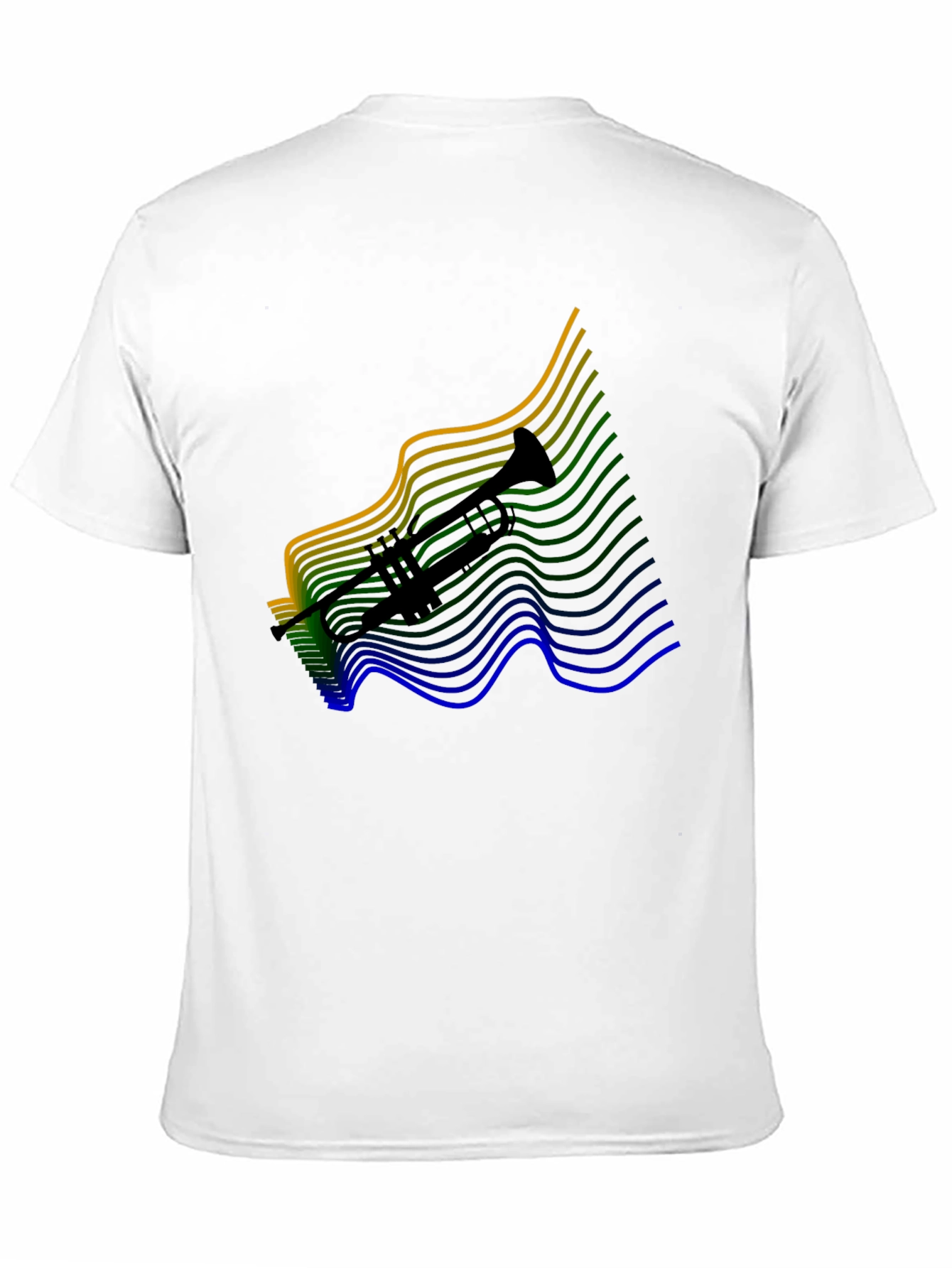 Black Trumpet Black Tee - Musical Instrument Shirt view 11