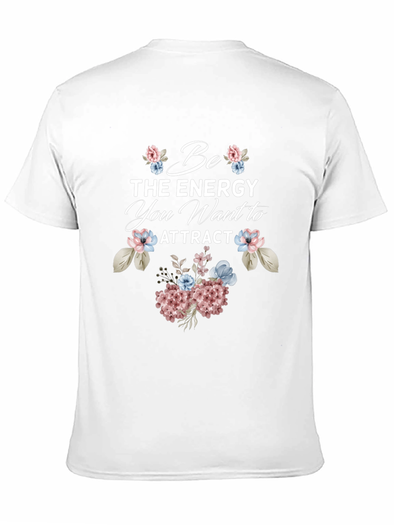 Black Be the Energy Graphic Tee - Floral Design view 11