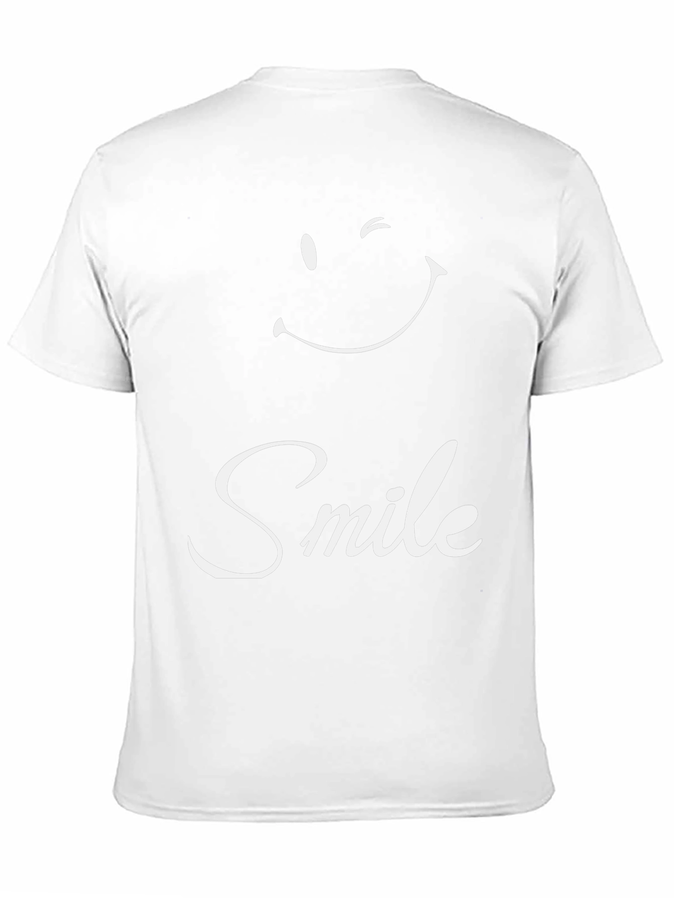 Black Smile Graphic Tee - Black Crew Neck Casual Shirt view 11