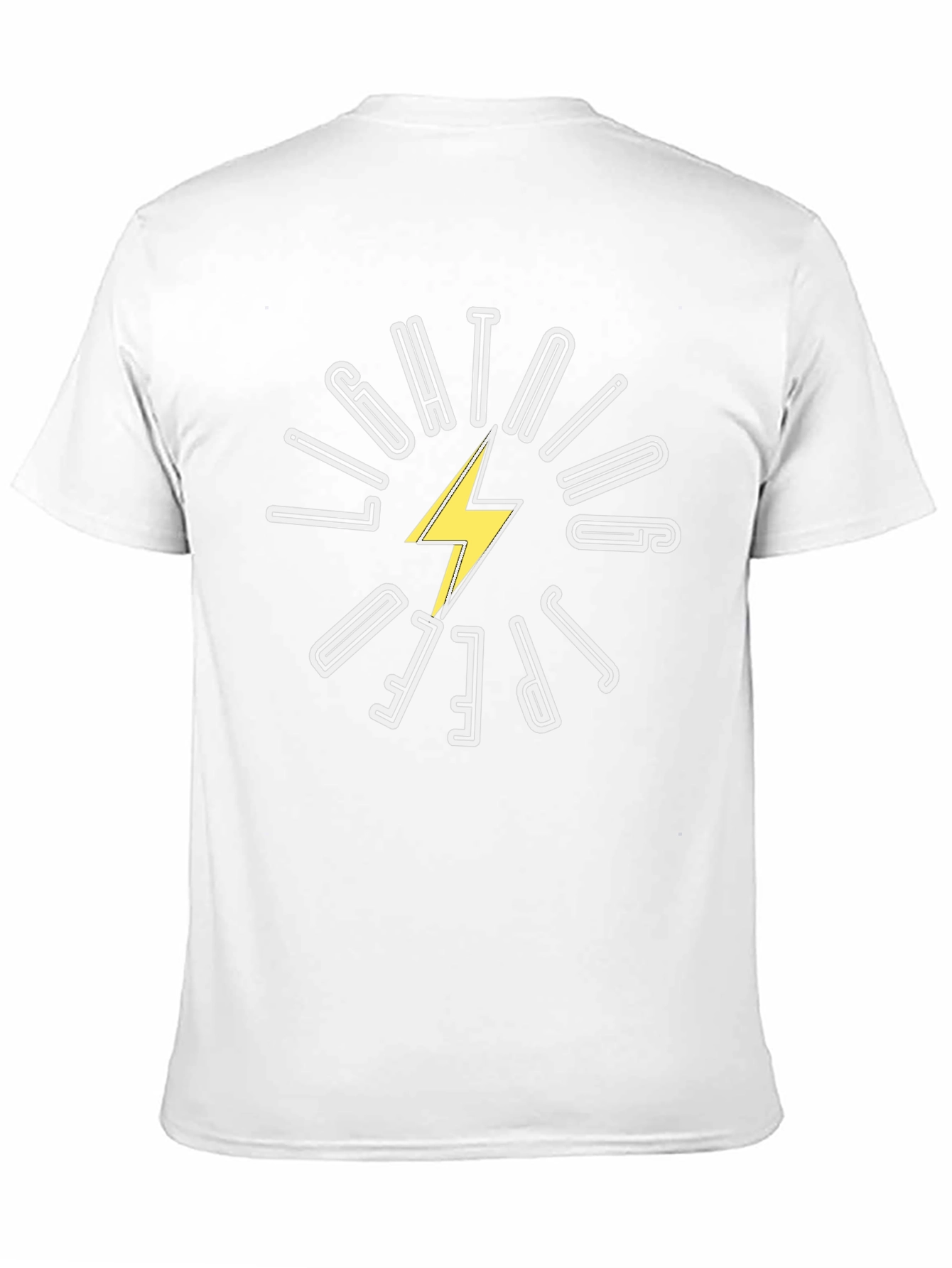 Black Lightning Speed Black Graphic T-Shirt view 11