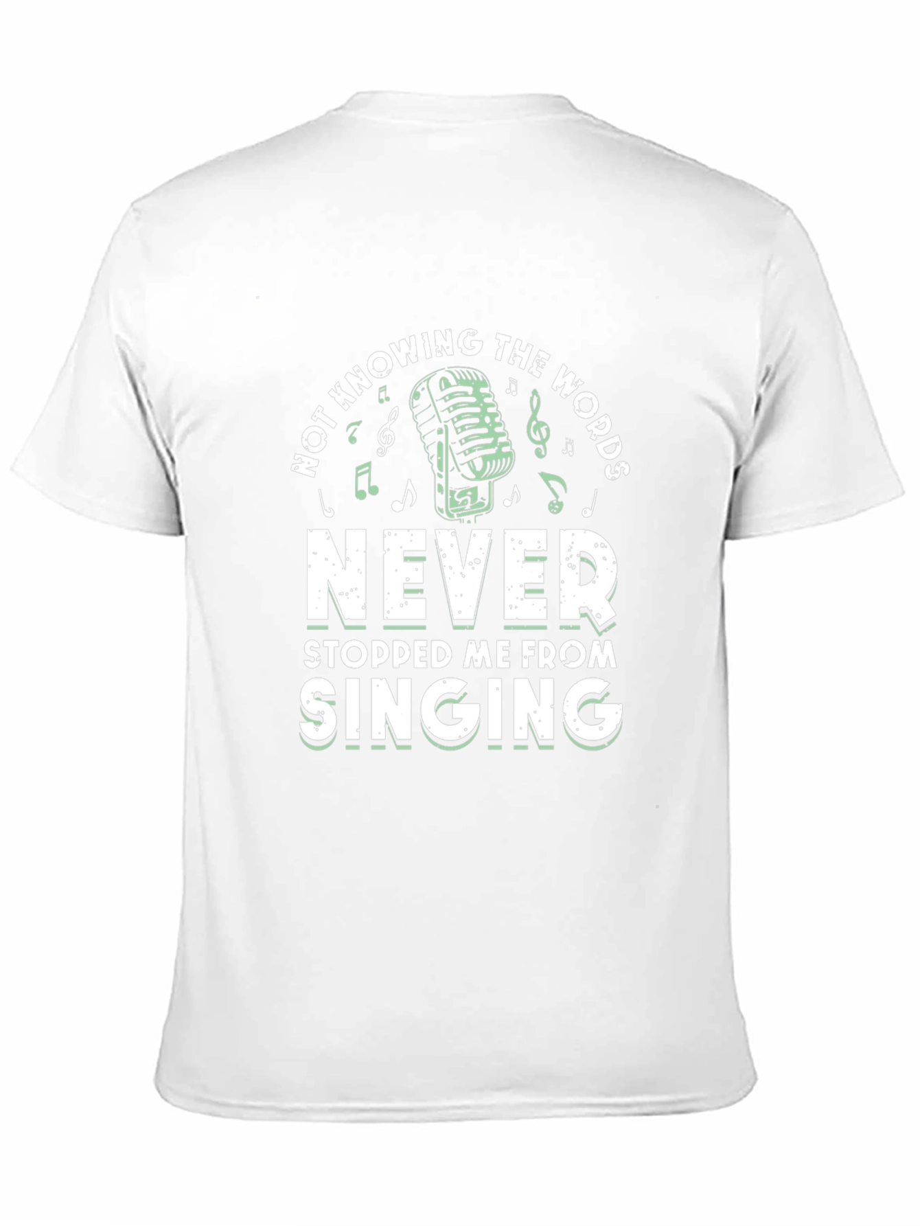 Black Not Knowing the Words Singing T-Shirt view 11