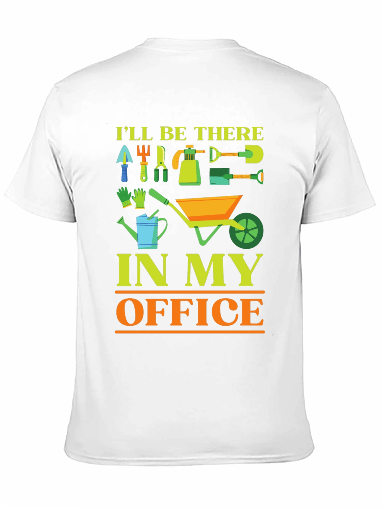 Black Gardening T-Shirt - I'll Be There In My Office view 11