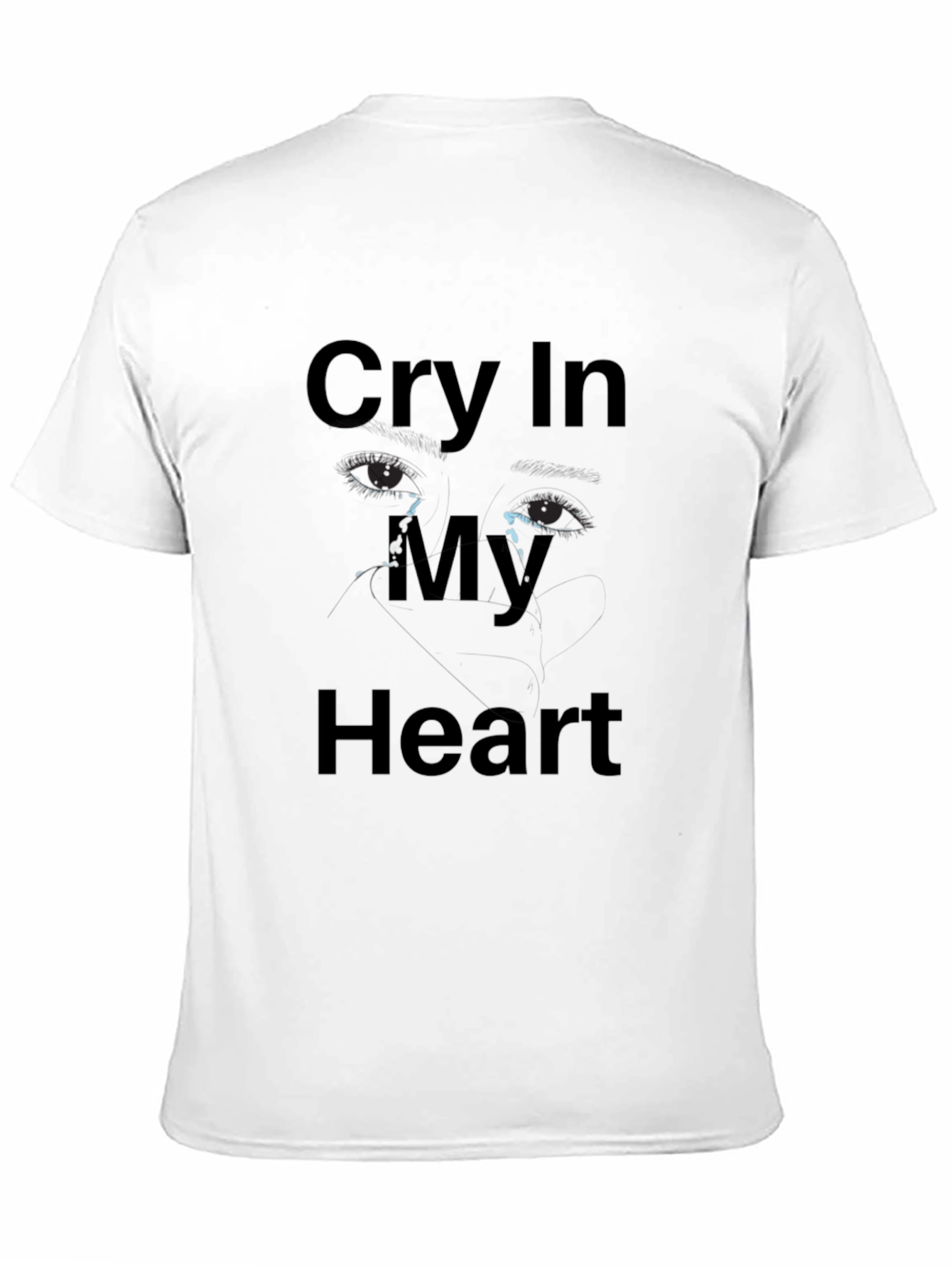 Black Cry In My Heart Graphic T-Shirt - Black view 11