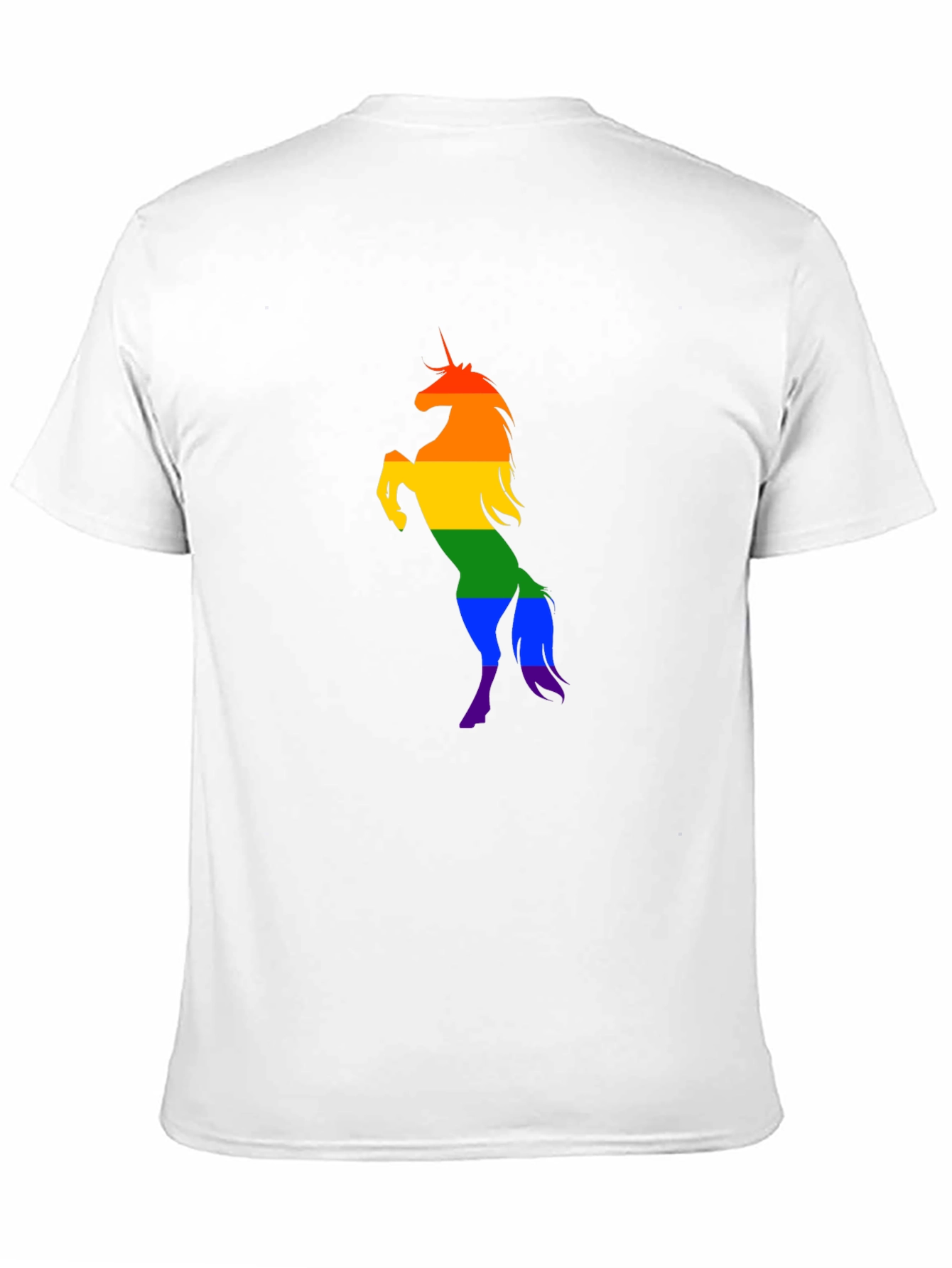 Black Rainbow Unicorn Graphic Tee - Black Cotton Shirt view 11