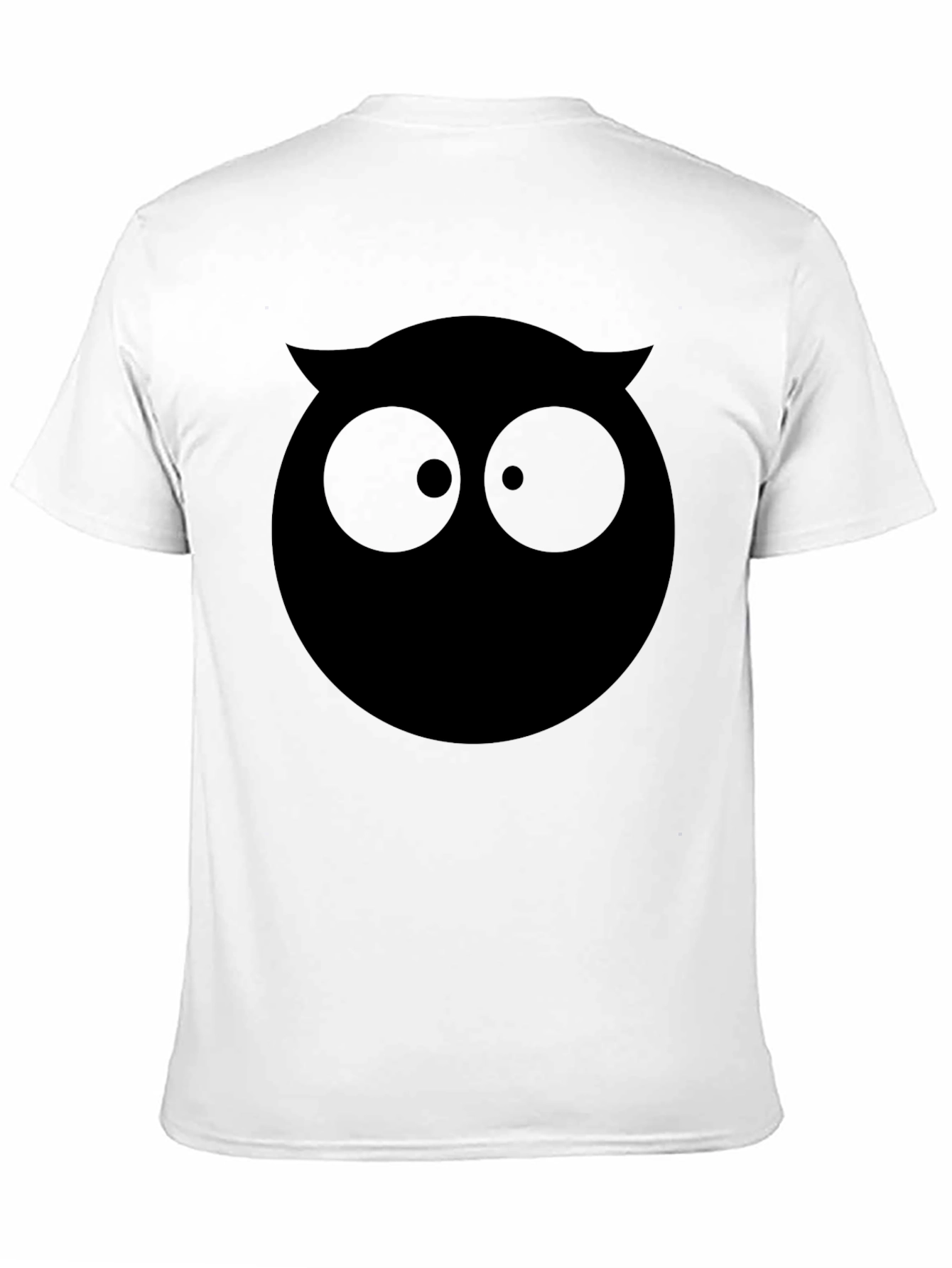 Black Black Owl Face Graphic Tee - Men's Casual T-Shirt view 11