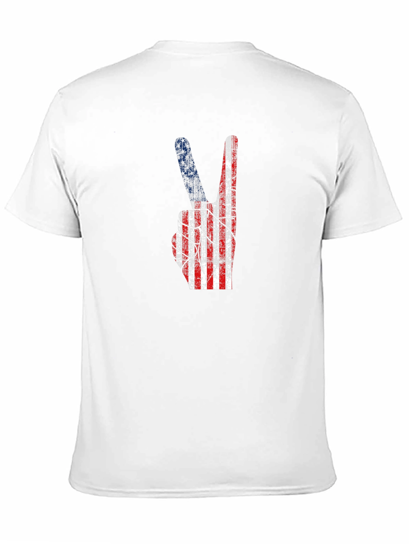 Black American Flag Peace Sign Graphic Tee - Black view 11