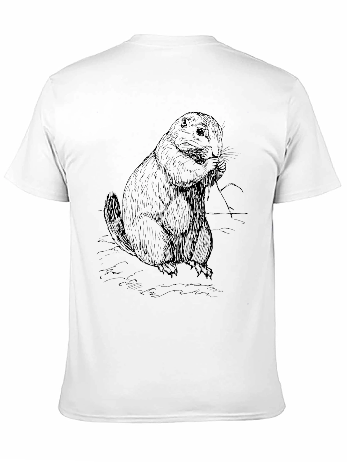 Black Groundhog Graphic Tee - Black Cotton Blend view 11