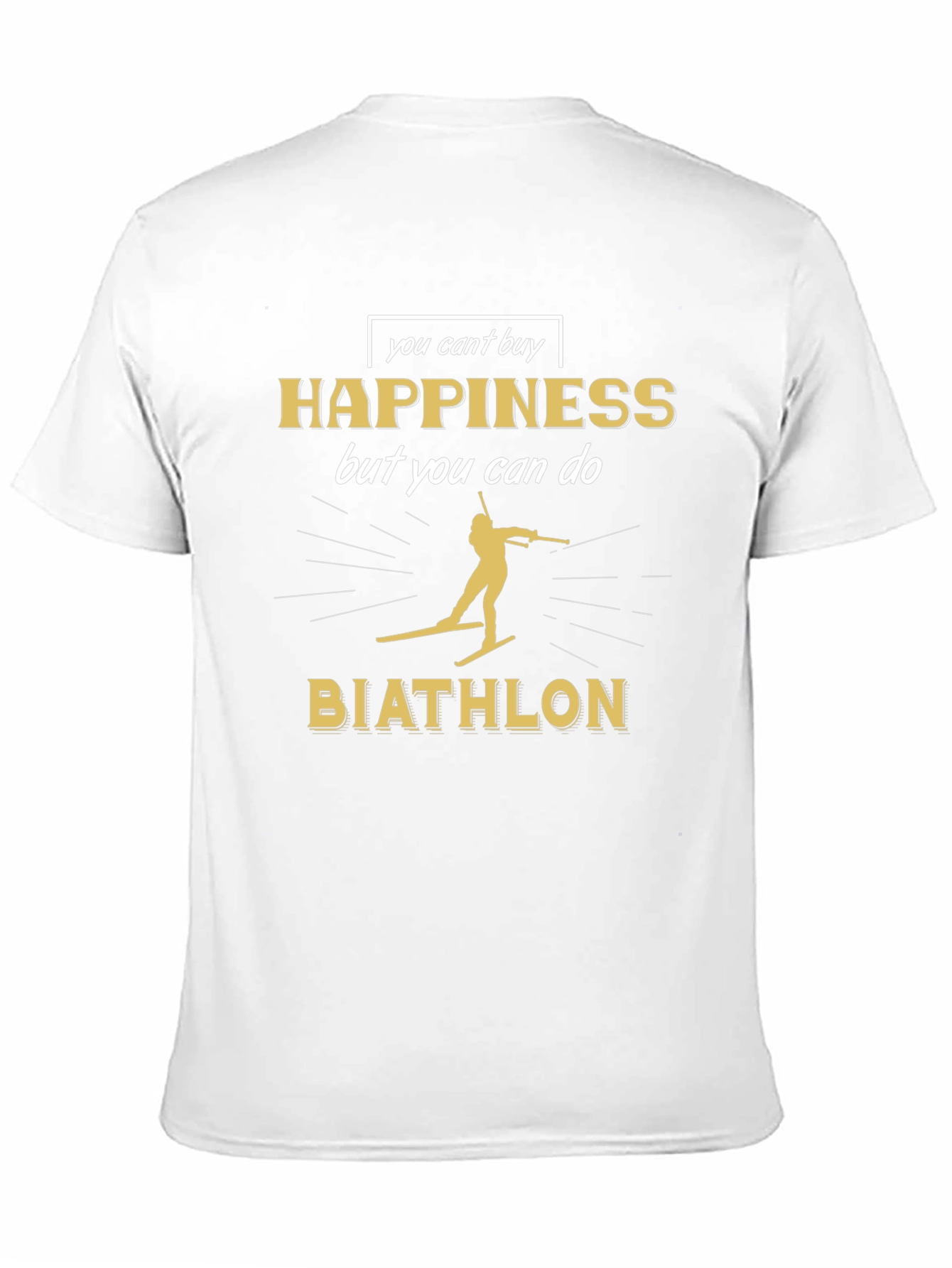 Black Biathlon Happiness Graphic Tee view 11