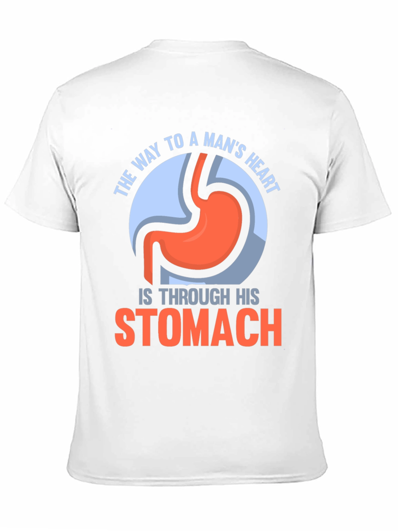 Black Funny Stomach T-Shirt - Way To A Man's Heart view 11