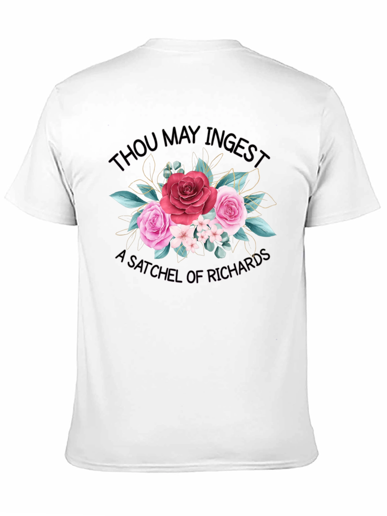 Black Thou May Ingest A Satchel of Richards T-Shirt view 11