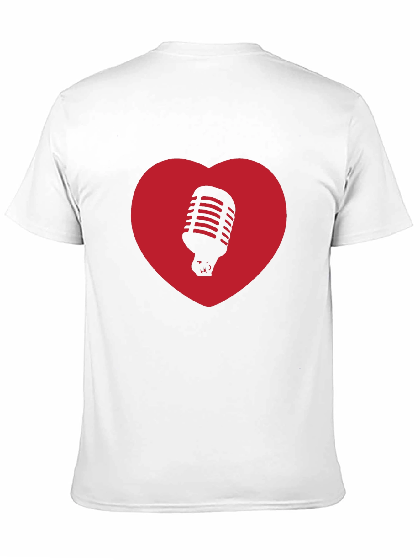Black Retro Mic Heart T-Shirt - Music Lover Tee view 11