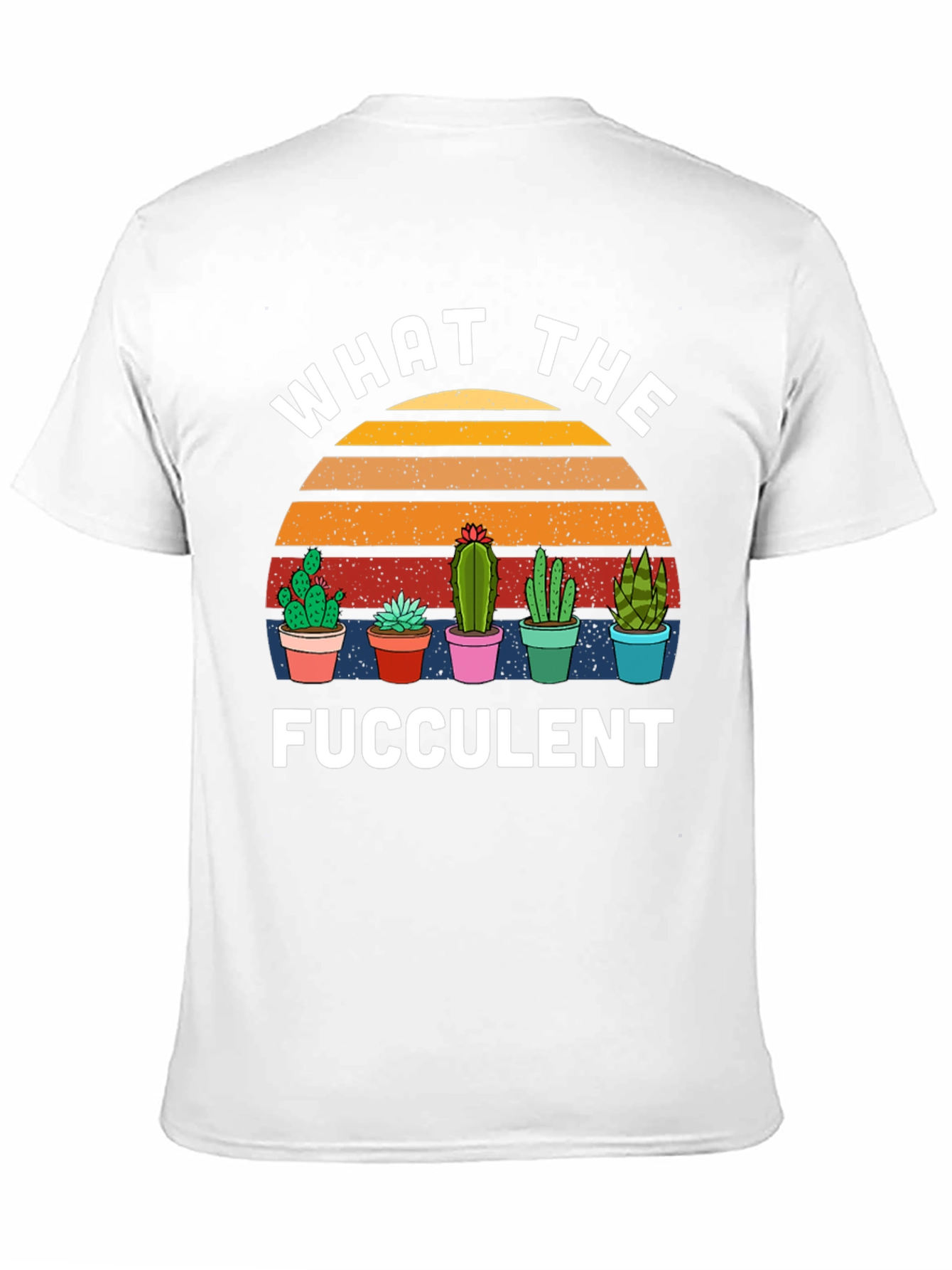 Black What the Fucculent T-Shirt Cactus Graphic Tee view 11
