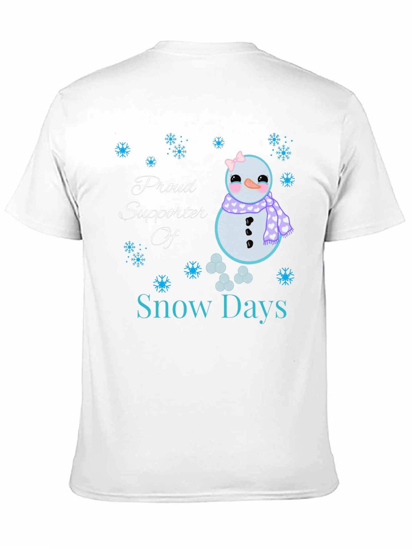 Black Proud Supporter of Snow Days T-Shirt view 11