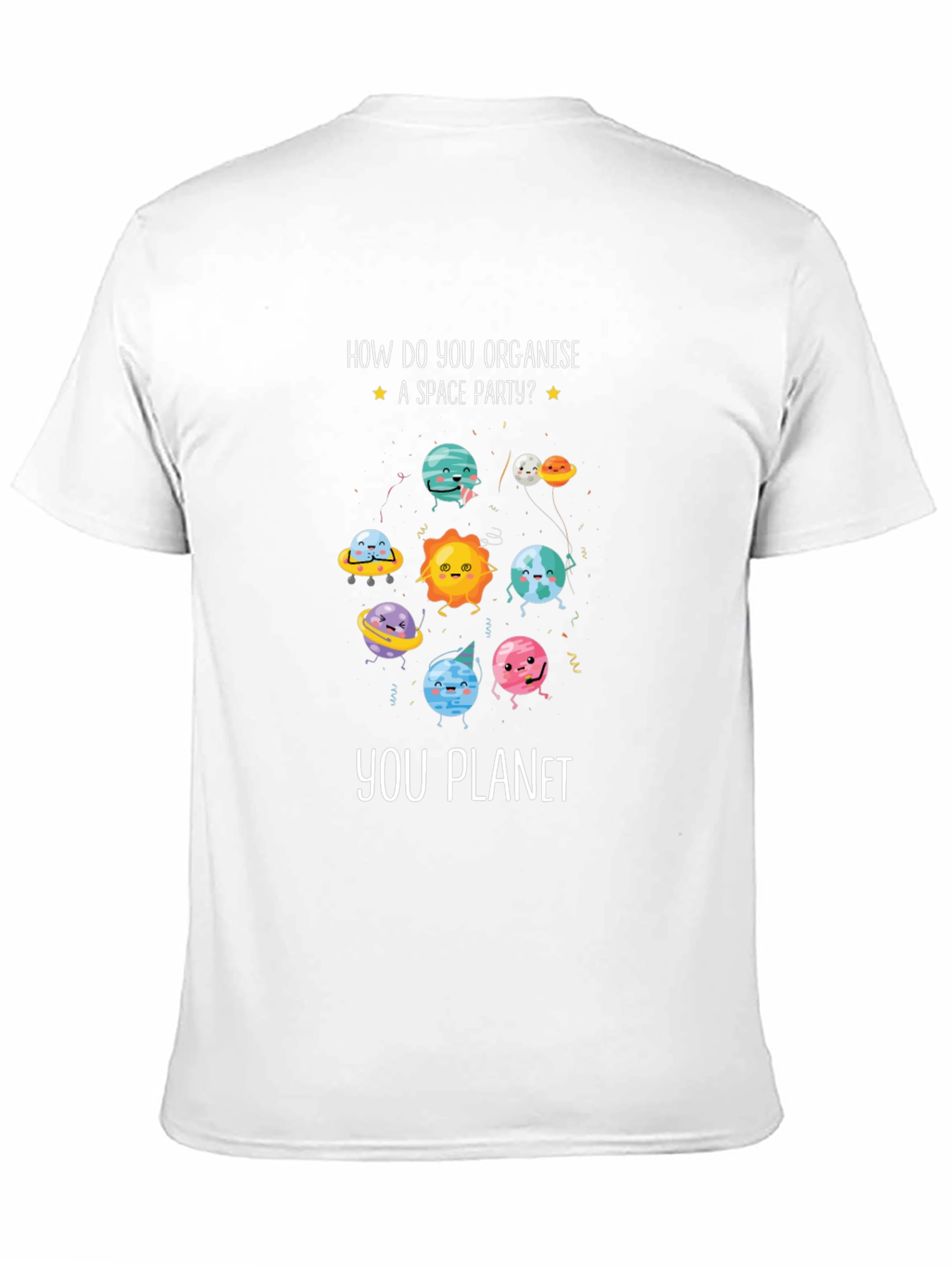 Black Space Party T-Shirt - How You Planet Funny Tee view 11