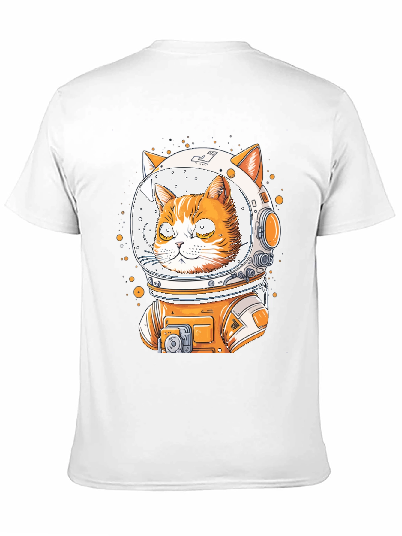 Black Astronaut Cat Graphic T-Shirt view 11