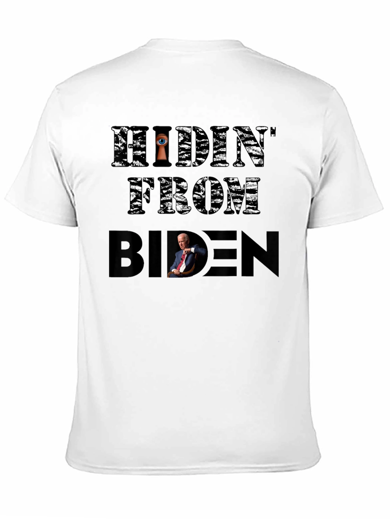 Black Hidin' From Biden Graphic T-Shirt view 11