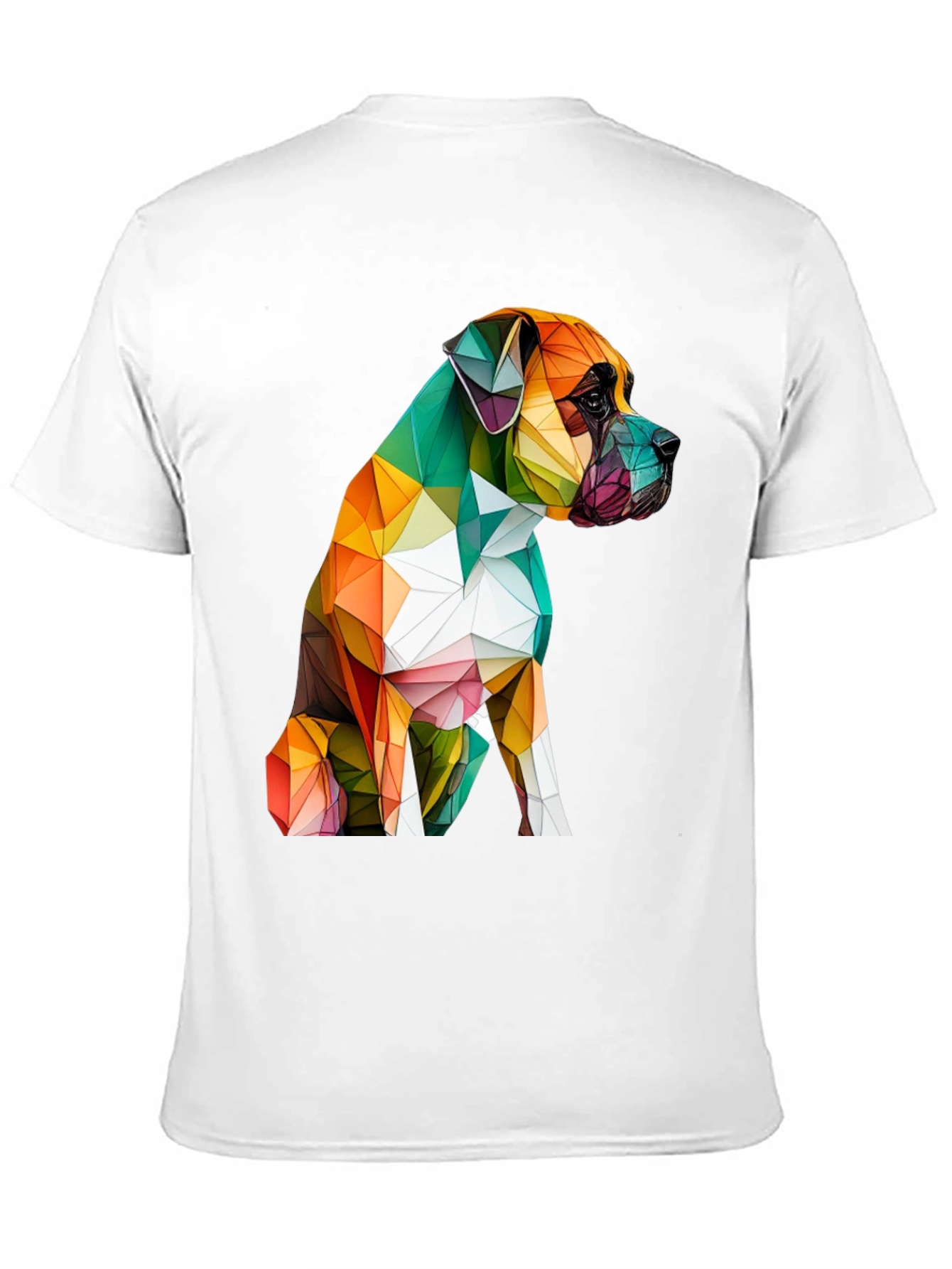Black Geometric Dog Graphic Tee - Modern Art Shirt view 11