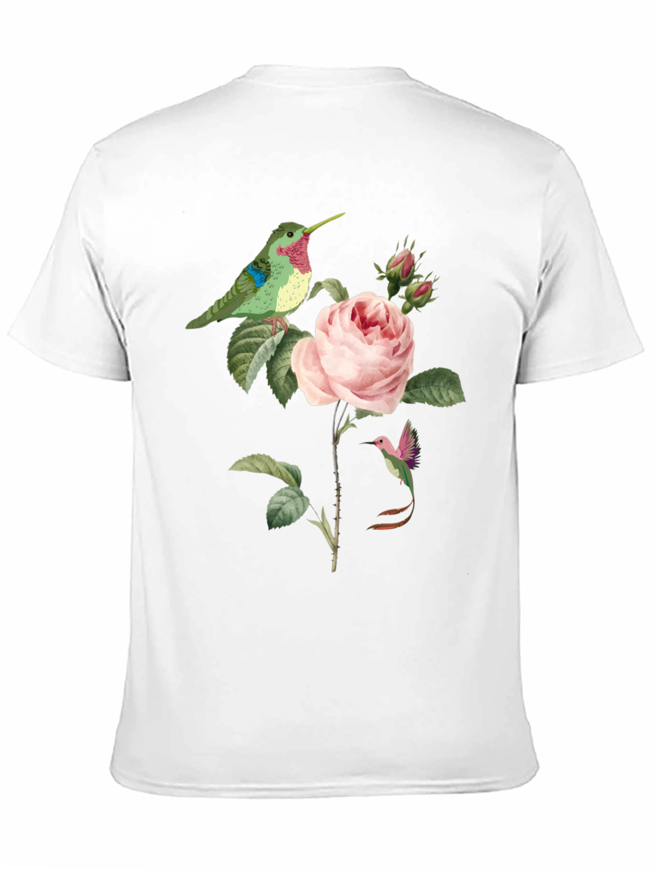 Black Hummingbird & Rose Graphic Tee view 11