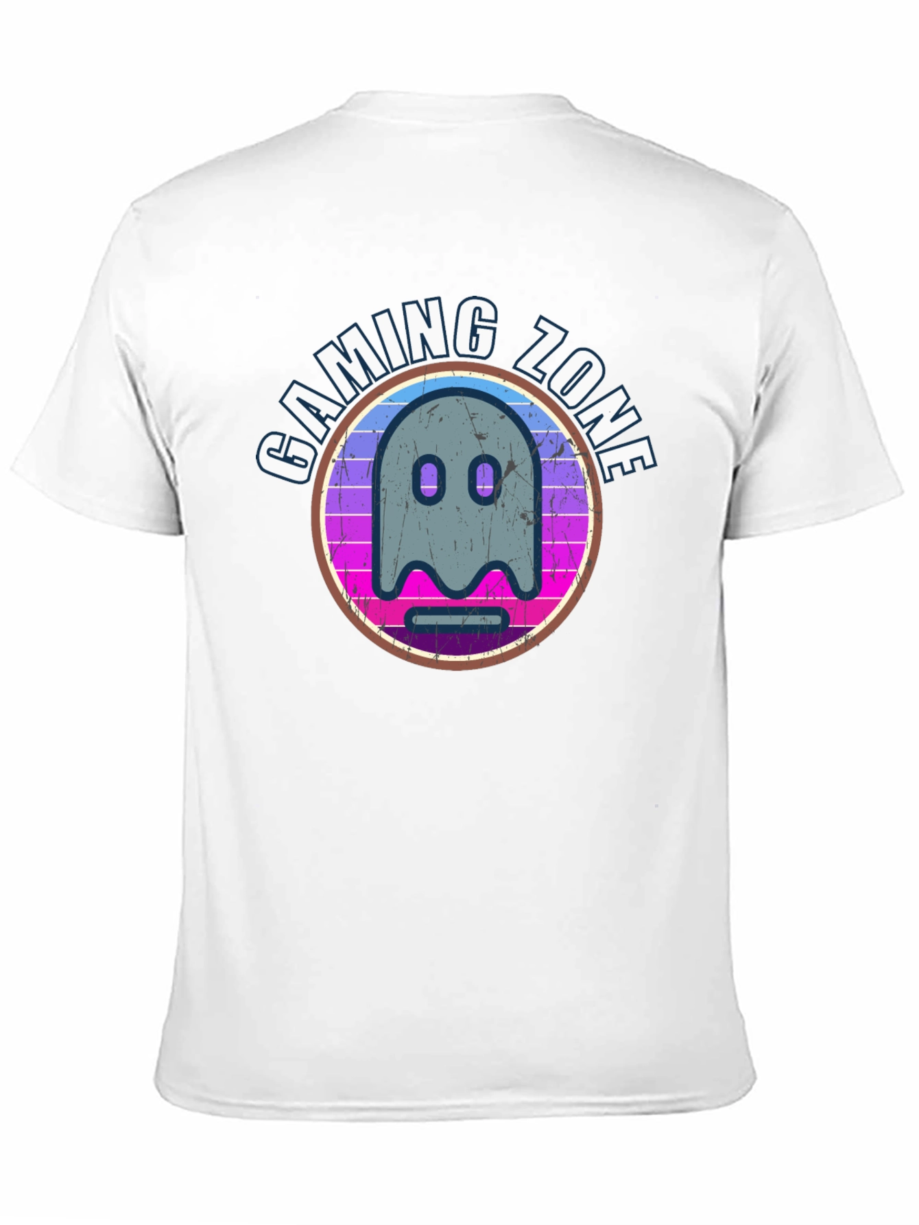 Black Gaming Zone Ghost Graphic T-Shirt view 11