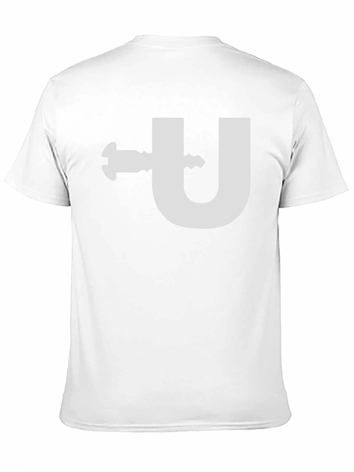 Black Funny U Clamp T-Shirt - Black Cotton Tee view 11