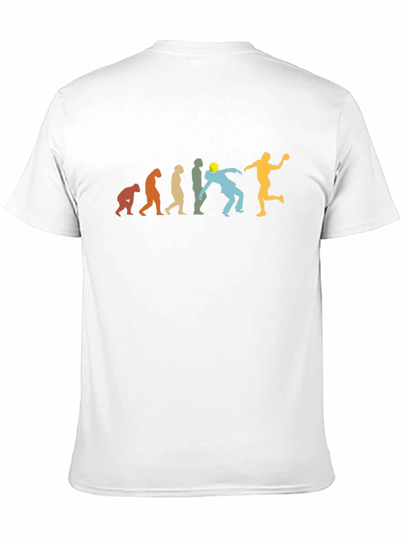 Black Handball Evolution Graphic T-Shirt view 11