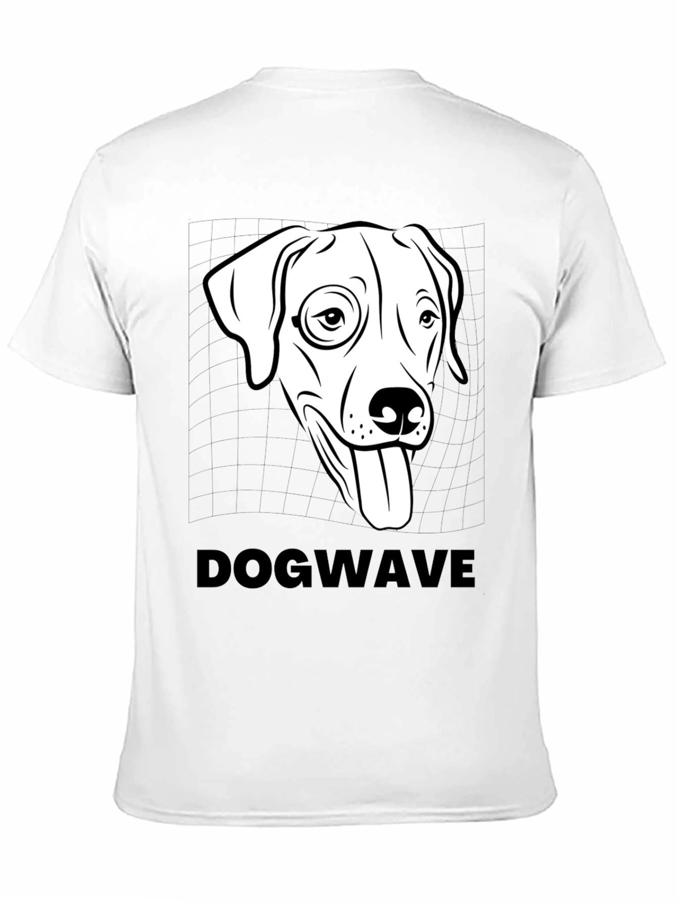 Black Dogwave Graphic Tee - Cool Canine T-Shirt view 11