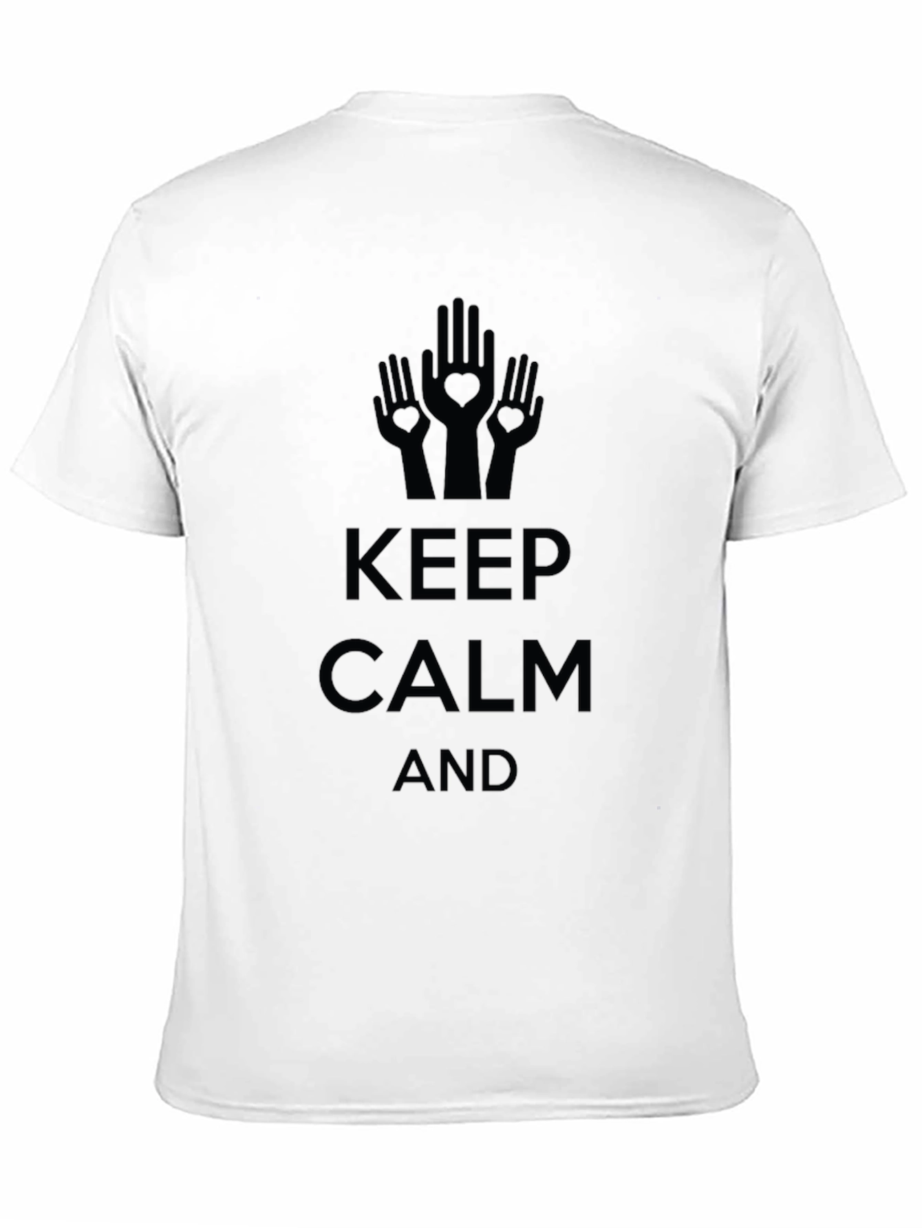 Black Keep Calm Graphic Tee - Black Cotton Blend view 11