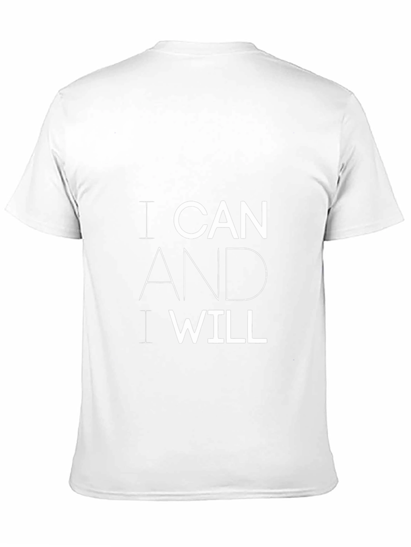 Black Motivational 'I Can And I Will' Black T-Shirt view 11