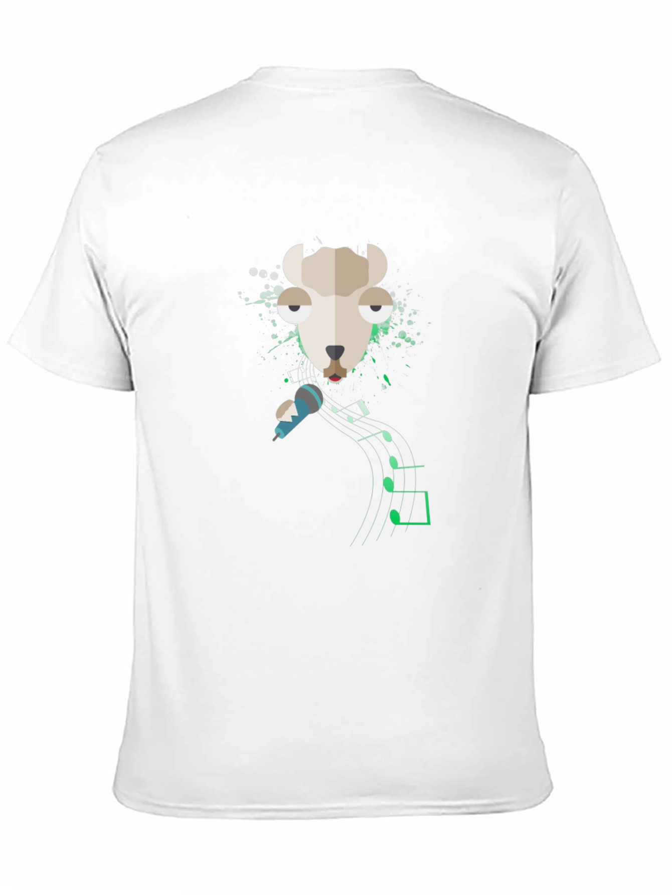 Black Singing Llama Graphic Tee - Cool Musical Design view 11