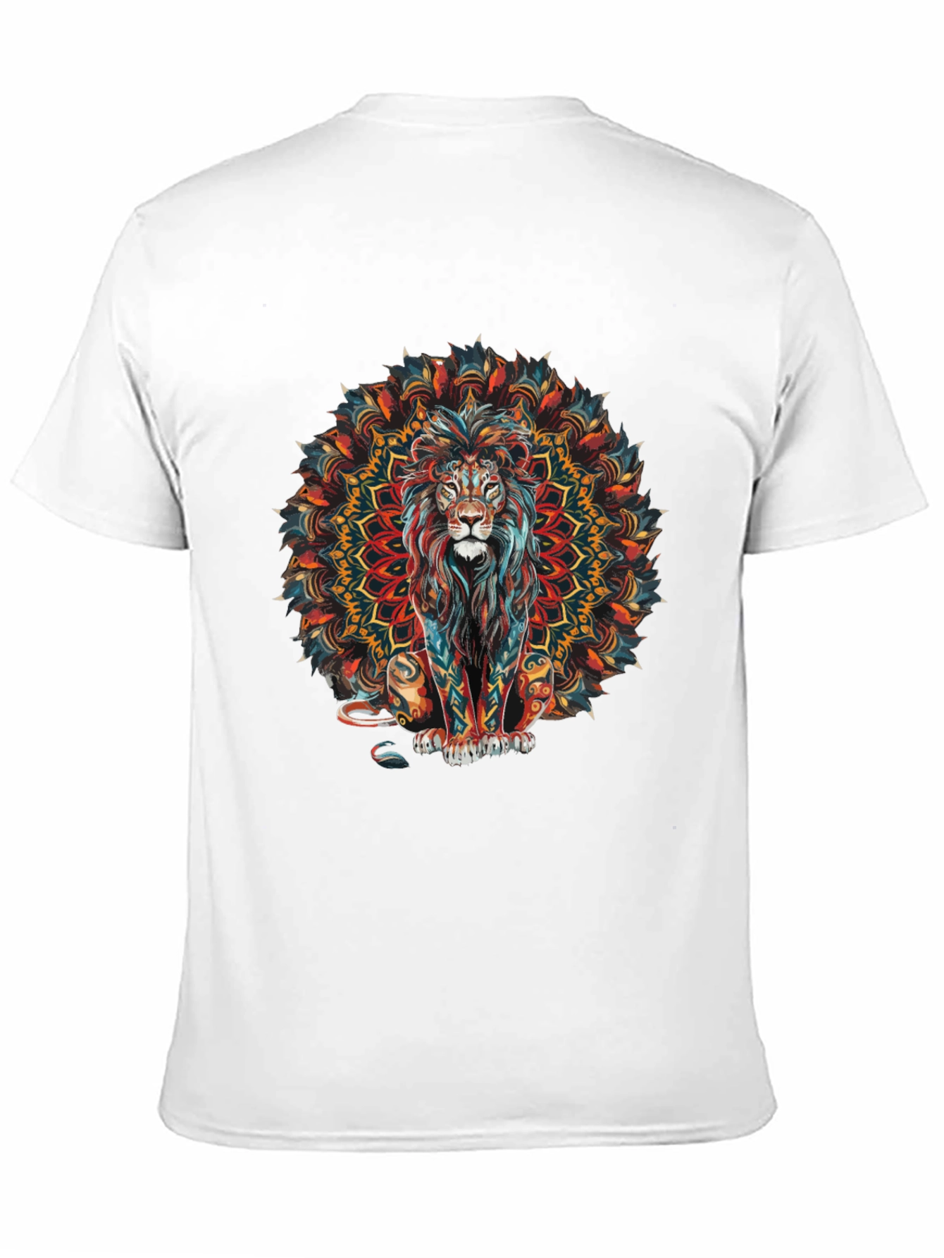 Black Lion Mandala Graphic Black T-Shirt view 11