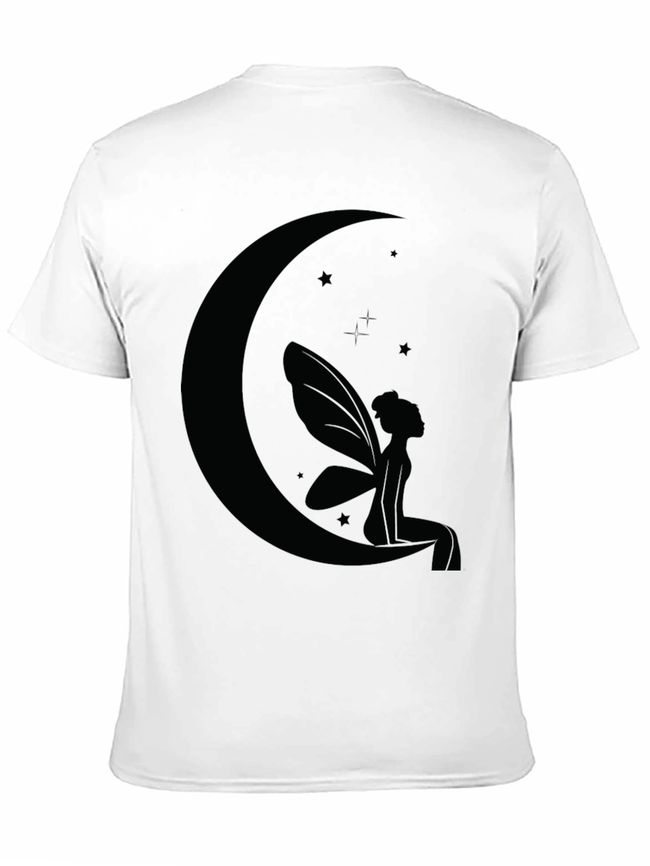 Black Moon Fairy Graphic Tee - Black Cotton Comfort view 11