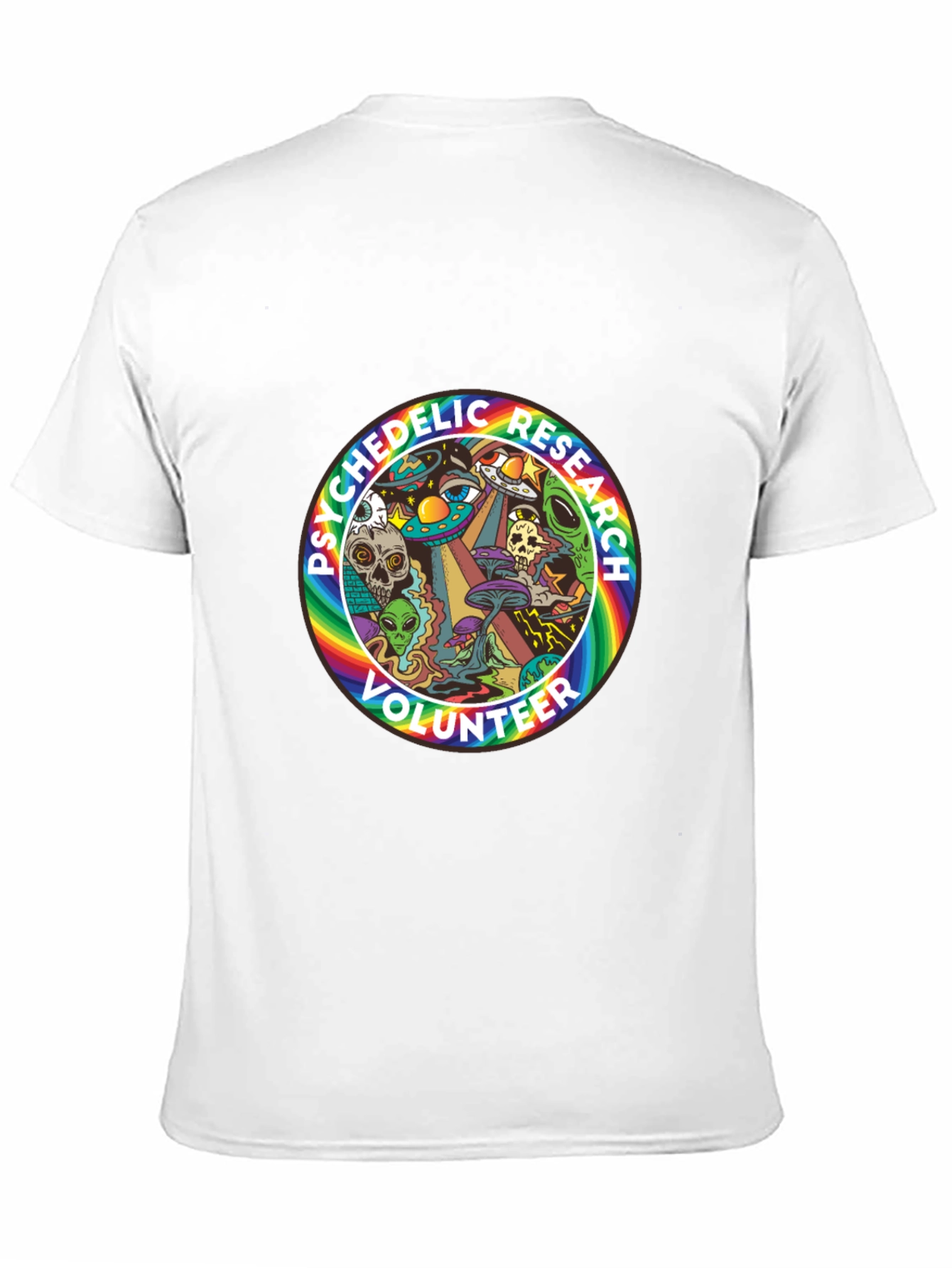 Black Psychedelic Research Volunteer T-Shirt - Black Cotton view 11