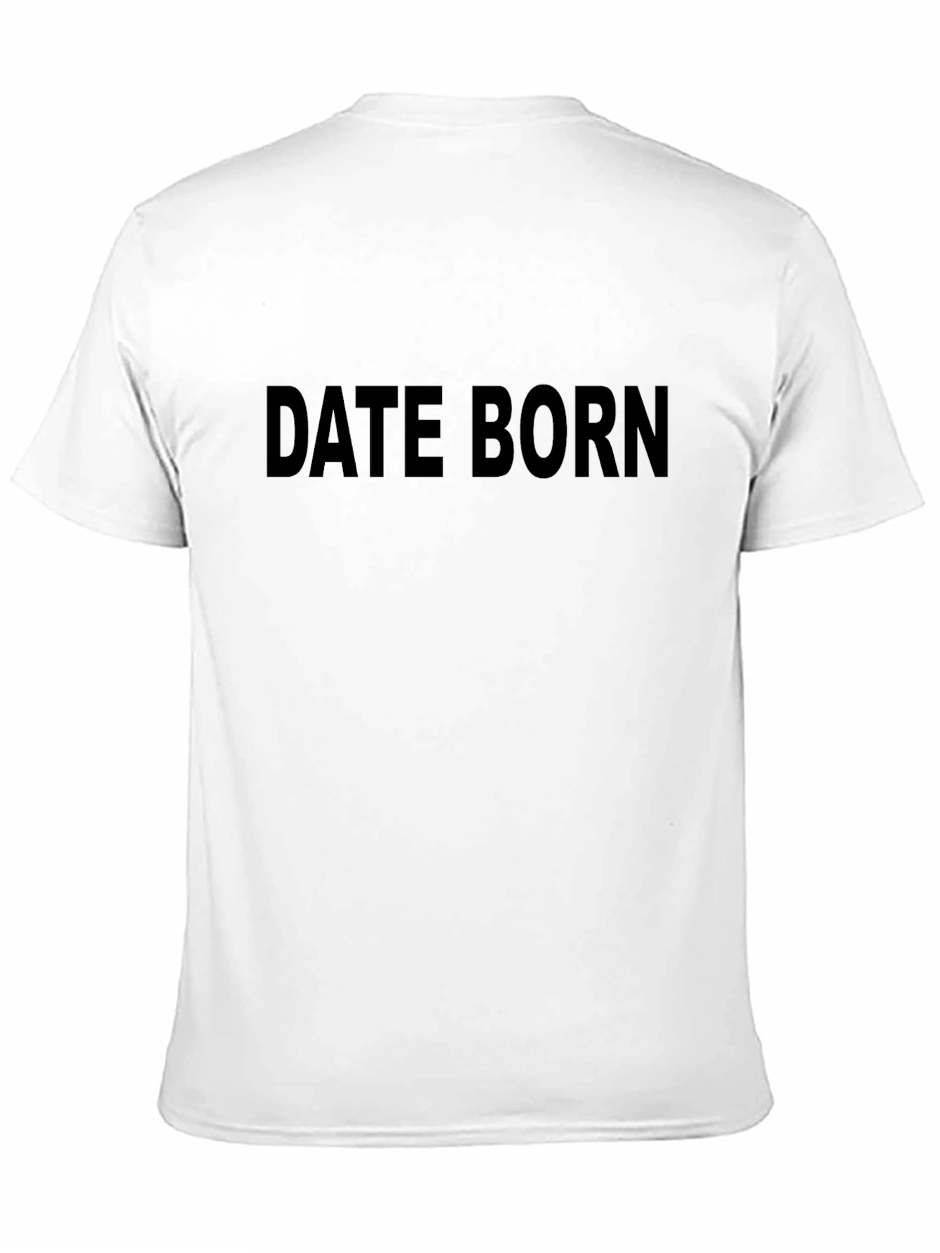 Black Date Born Crewneck T-Shirt view 11