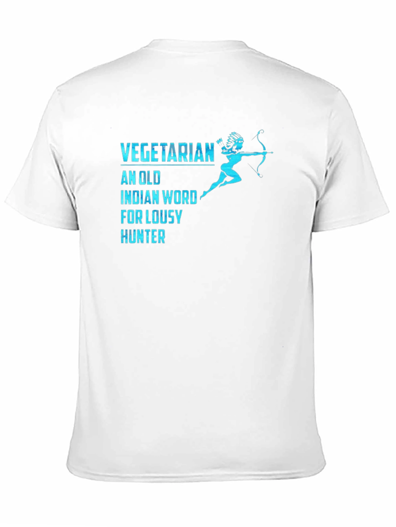 Black Vegetarian Lousy Hunter Funny Graphic T-Shirt view 11