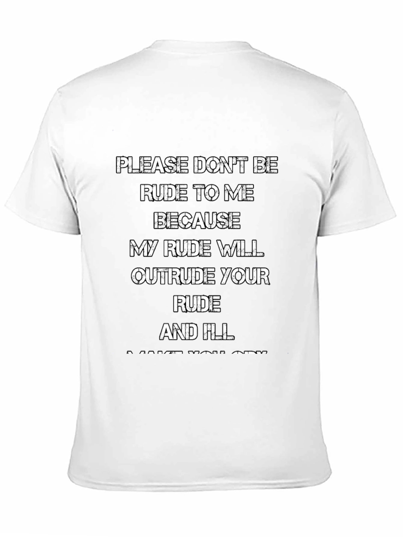 Black Rude Humor Graphic Tee view 11